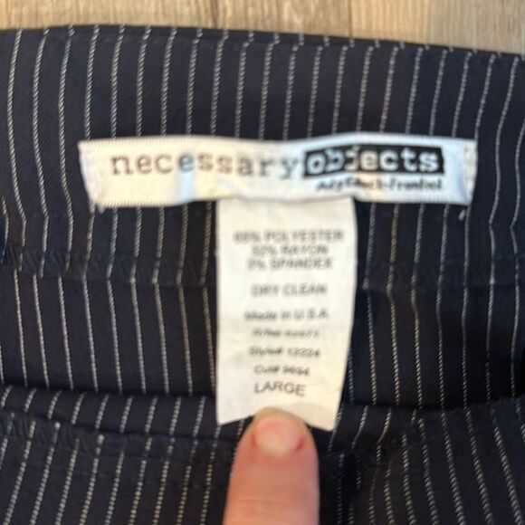 NWT Necessary Objects Pinstripe Pencil Skirt sz L Office Siren Business - Picture 2 of 8